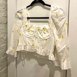 For Love and Lemons Top - Size Small, built-in bra inside, barely worn